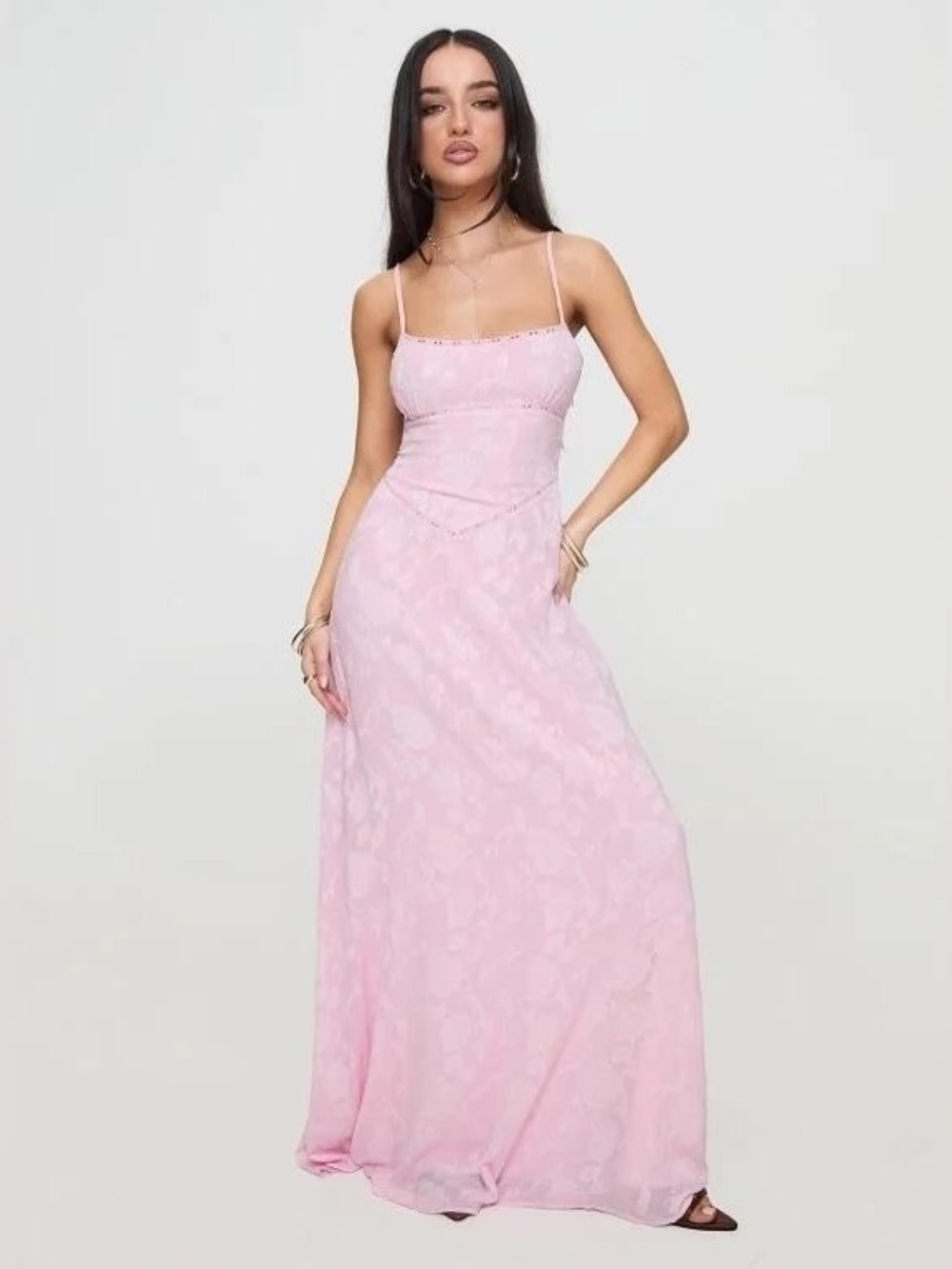 Princess Polly Pastel Pink Maxi Slip Dress